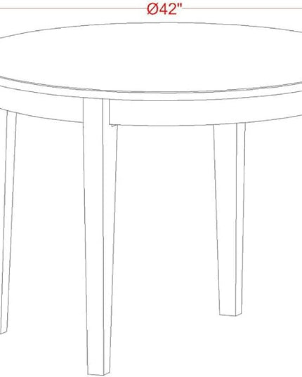 East West Furniture BOGA5-WHI-35 Boston 5 Piece Kitchen Set for 4 Includes a Round Room Table and 4 Doeskin Fabric Parsons Dining Chairs, Linen White, 42x42 Inch - LeafyLoom
