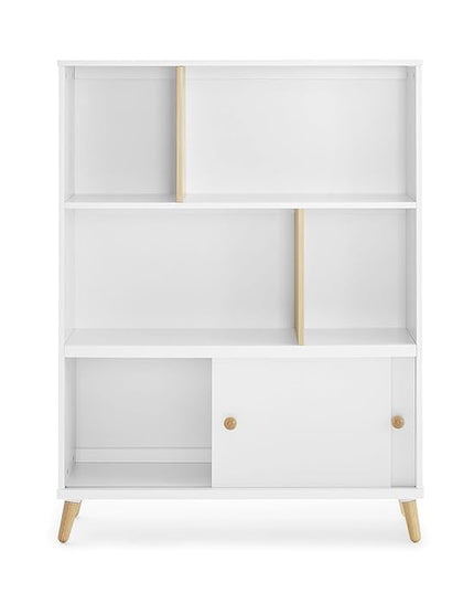 Delta Children Essex Bookcase - Greenguard Gold Certified, Bianca White/Natural - LeafyLoom