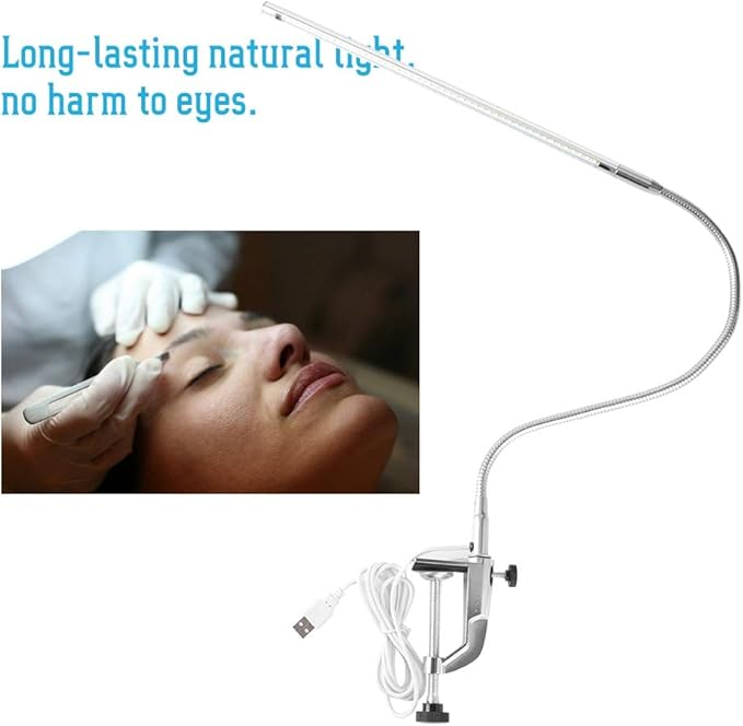 Clamp Table Lamps for USB LED Desk lamp for Manicure, Reading, Tattoo Light - LeafyLoom