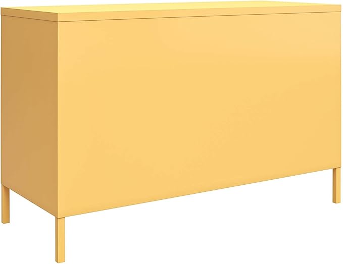 Novogratz Cache 2 Door Metal Locker Accent, Yellow Cabinet - LeafyLoom
