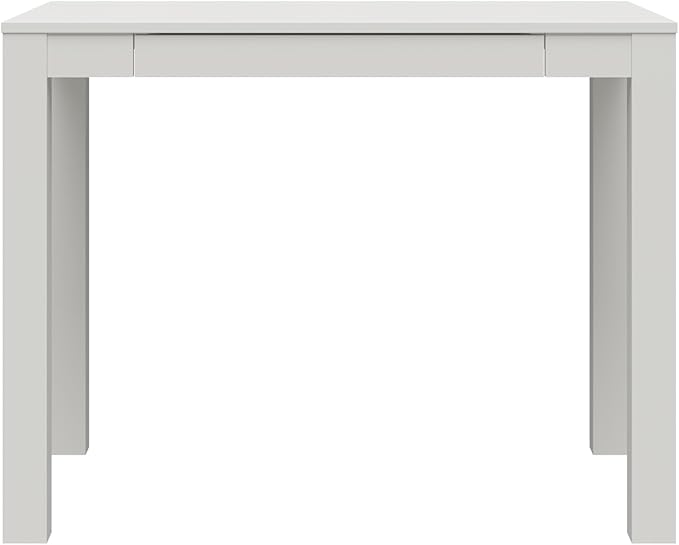 Ameriwood Home Parsons Desk with Drawer, White - LeafyLoom