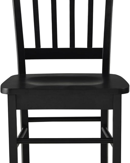 Boraam Shaker 2 Room Side Chairs, Dining Height, Black - LeafyLoom