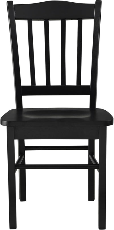Boraam Shaker 2 Room Side Chairs, Dining Height, Black - LeafyLoom