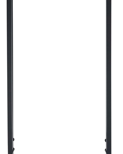 SIMPLIHOME Garner 18 Inch Wide Metal Tray Top C Side Table in Black, For the Living Room and Bedroom - LeafyLoom