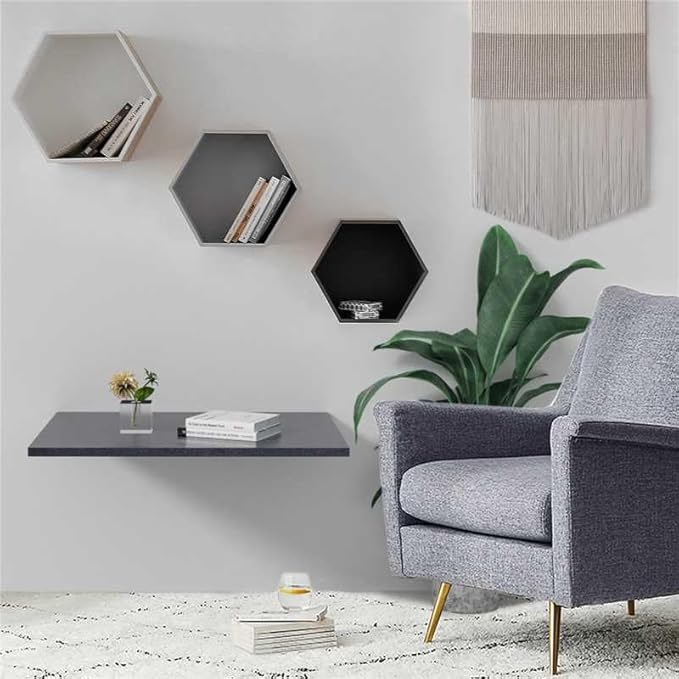 Kaboon Universal Tabletop 40"x18", Solid One-Piece Melamine Table Top, Double Desk L-Desk Floating Desk DIY, Home and Office Countertop, Greylish Blue - LeafyLoom