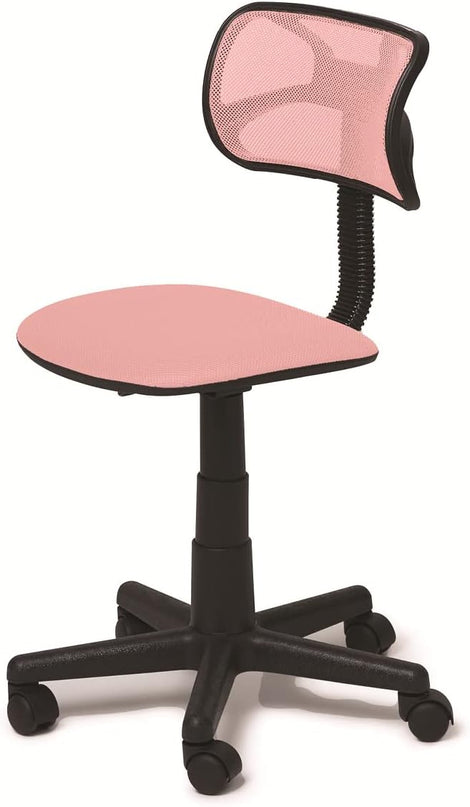 Swivel Mesh Desk Chair, Blush 21D x 21W x 34H in - LeafyLoom