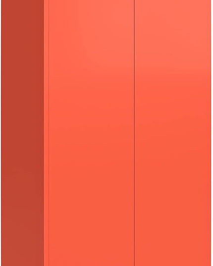 Novogratz Cache Tall 2 Door Metal Locker Cabinet, Orange - LeafyLoom