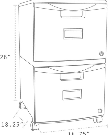 Storex 61316U01C File Cabinet, 1-Pack, White - LeafyLoom