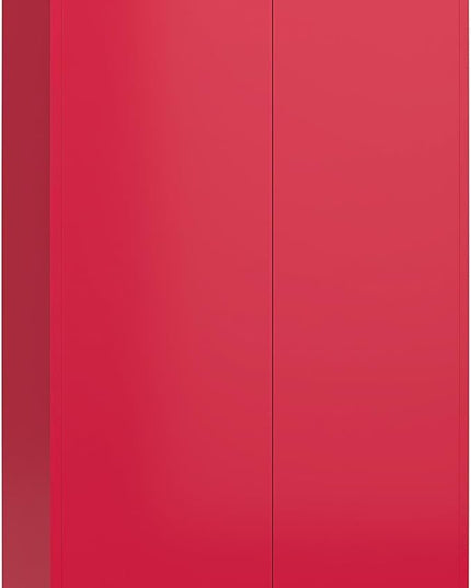 Novogratz Cache 2 Door Tall Metal Locker Style Storage Cabinet, Magenta - LeafyLoom