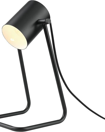 Globe Electric 52299 Sahara 14" Desk Lamp, Matte Black, Swing Shade, in-Line On/Off Rocker Switch - LeafyLoom