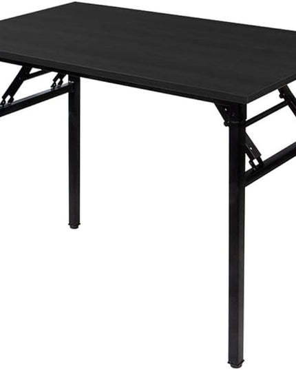 SDHYL 39 inchesNo Assembly Foldable Computer Desk for Home Office Workstation, Study and Writing, Black - LeafyLoom