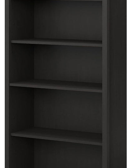 Bush Furniture Salinas 5 Shelf Bookcase, Tall Bookshelf for Living Room and Home Office - LeafyLoom