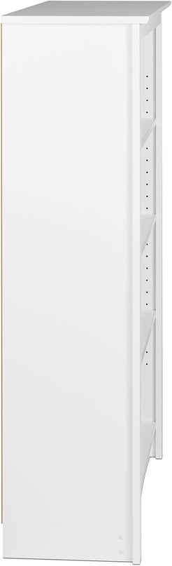 Prepac Home Office 4-Shelf Standard Bookcase, 31.5 in. W x 48 in. H x 13 in. D, White - LeafyLoom
