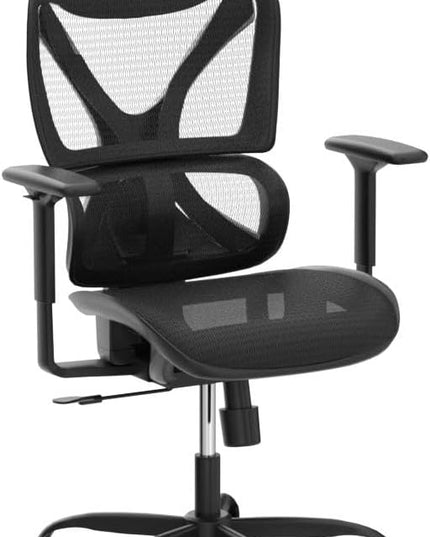 GABRYLLY Ergonomic Office chair with Lumbar Support, Big and Tall Mesh Chairs with Adjustable 3D Arms, Headrest & Soft Seat, Large Desk Chair for Home Gaming,Black - LeafyLoom