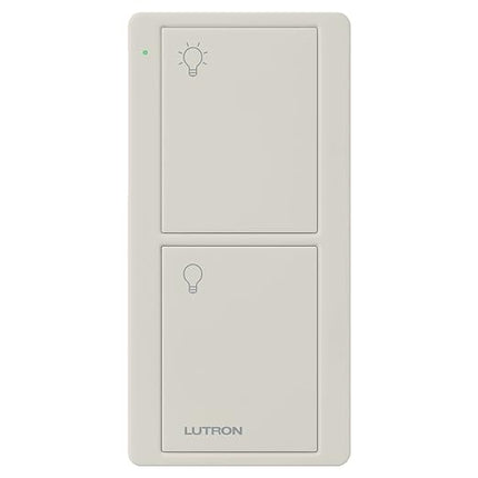 Lutron Pico Remote for Caseta Smart Switch, 2-Button Control , On/Off Control, For Table Top or Wallmount Use, PJ2-2B-GLA-L01, Light Almond Lutron
