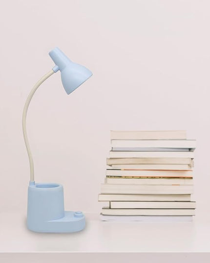 Office lamp Desk,Cordless Lamps Rechargeable,Blue,kids battery lamps for tables,Cute pen holder for desk,360° Rotating Hose,Adjust The Angle of Light Source at Will,Study Lamps for Desk,Mini lamp - LeafyLoom