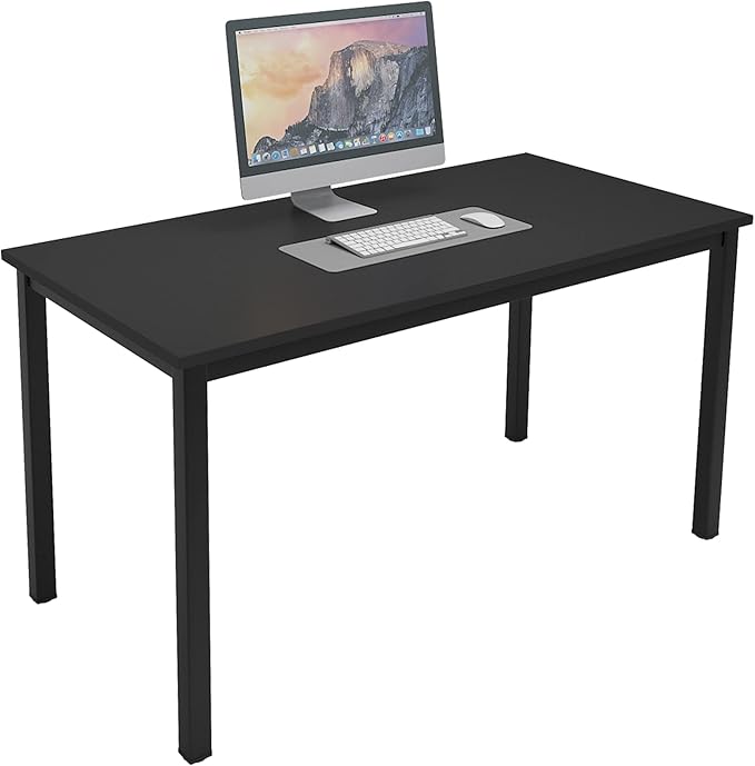sogesfurniture 47.2 inches Office Desk Computer Desk Gaming Desk Computer Table Sturdy Writing Workstation for Home Office, Black - LeafyLoom