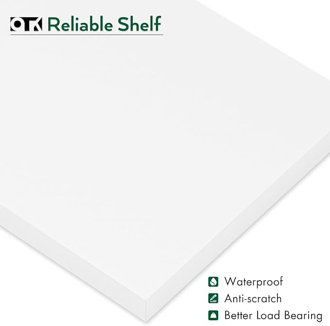 OTK 5 Tier Bookshelf, Tall Bookcase, Office Shelf Storage Organizer, Modern Book Shelf for Living Room, Bedroom, and Home Office, White - LeafyLoom