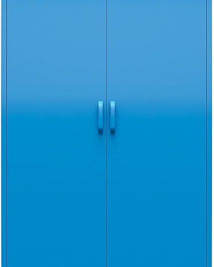 Novogratz Cache Tall 2 Door Metal Locker Cabinet, Blue - LeafyLoom