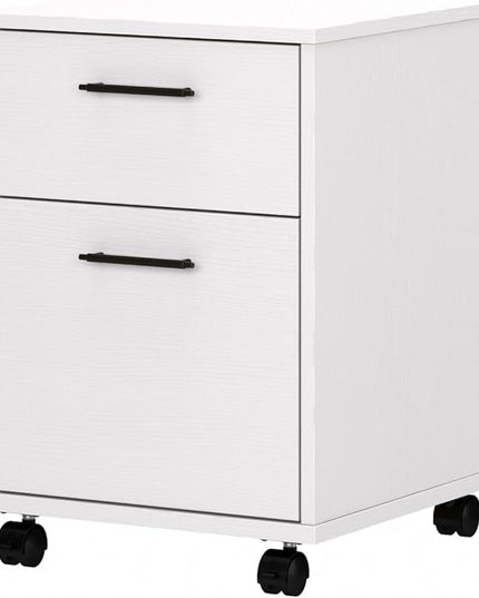 Bush Furniture Key West 2 Drawer Mobile File Cabinet, Rolling File Cabinet for Home Office - LeafyLoom