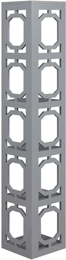 Convenience Concepts Omega 5 Tier Corner Bookcase, Gray - LeafyLoom