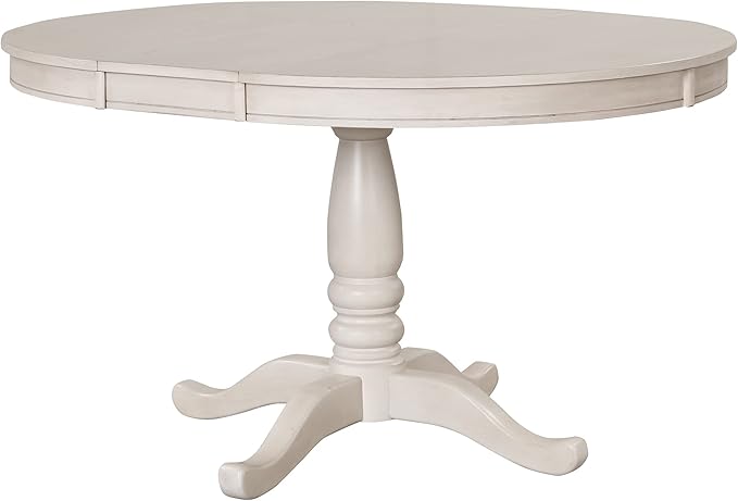 Merax Dining Table Set for 4,Retro Style Chairs with Solid Wood Legs for Kitchen Diningroom, Antique White - LeafyLoom