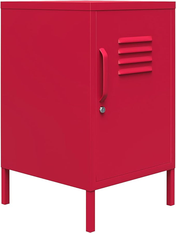 Novogratz Cache Metal Locker End Table, Magenta - LeafyLoom