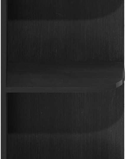 Furinno Pasir 4-Tier Corner Open Shelf Bookcase, Blackwood - LeafyLoom