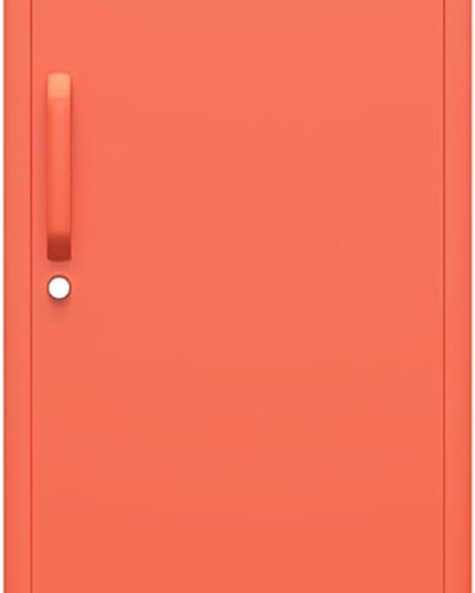 Novogratz Cache Single Metal Locker Storage, Orange Cabinet - LeafyLoom