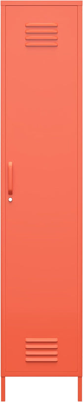 Novogratz Cache Single Metal Locker Storage, Orange Cabinet - LeafyLoom