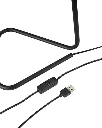 Globe Electric 56060 Arden 12" LED Integrated Desk Lamp, Adjustable Gooseneck, in-Line On Off Switch, USB Cable Included, 7 Watts, 200 Lumens,Black - LeafyLoom