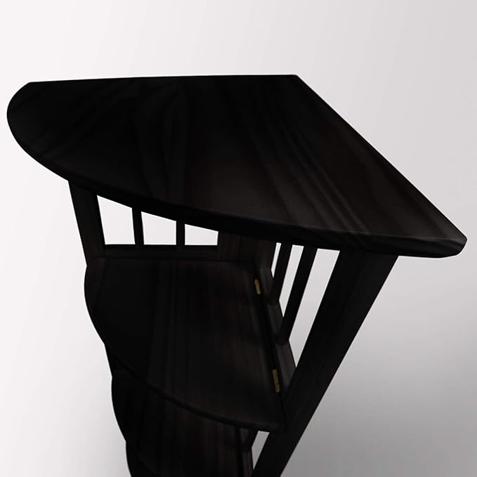 Casual Home 4 tier Corner Folding Bookcase, Black - LeafyLoom