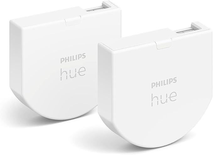 Philips Hue Wall Switch Module, White - 2 Pack - Indoor - Keeps Hue Smart Lights Reachable When Switch is Off - Requires Hue Lights and Hue Bridge PhilipsHue