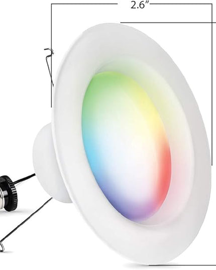 Feit Electric Smart Recessed Downlights, 5-6 Inch, Wi-Fi LED, Dimmable Color-Changing, 1000 Lumens, 11.1W (75W Equivalent), Voice & App Control, Daylight to Soft White, 50,000 Hour Lifespan FeitElectricCompany