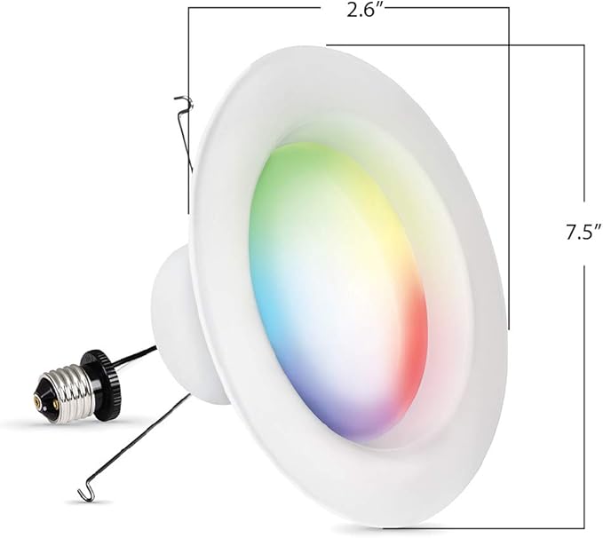 Feit Electric Smart Recessed Downlights, 5-6 Inch, Wi-Fi LED, Dimmable Color-Changing, 1000 Lumens, 11.1W (75W Equivalent), Voice & App Control, Daylight to Soft White, 50,000 Hour Lifespan FeitElectricCompany
