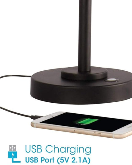 OttLite Balance LED Desk Lamp with USB Port - Modern, Adjustable, Desk Light - LeafyLoom