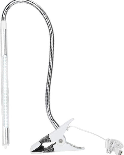 FILFEEL LED Clip - Portable Flexible Neck Desk Light for Tattoo/Manicure/Makeup USB Interface(Pearl White) - LeafyLoom