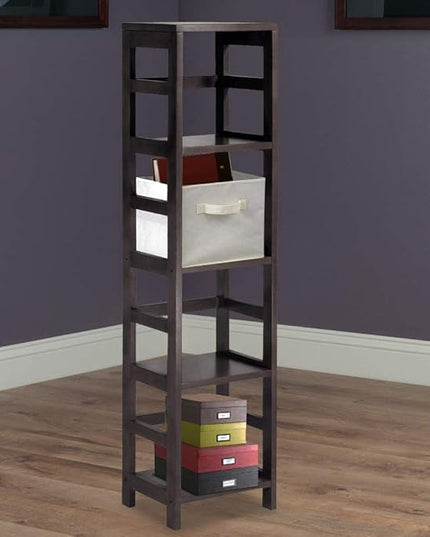 Winsome 4 tier Wood Leo model name Shelving, Small, Espresso - LeafyLoom