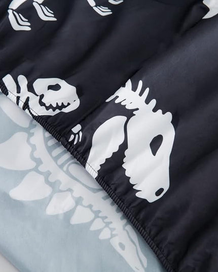 ADASMILE A & S Dinosaur Comforter Set Twin Size for Boys Kids 6 Piece Dinosaur Bedding Twin Bed in A Bag Comforter Set with Sheets Dinosaur Bed Set Bone Dinosaur Sheets Bone Dinosaur Comforter Sets - LeafyLoom