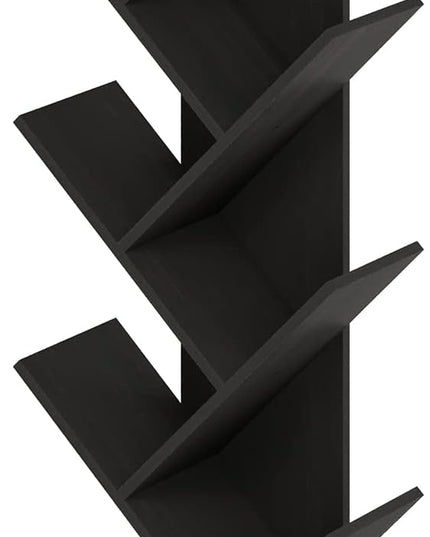 Furinno Bookshelf 9-Tier Floor Standing Tree Bookcase, Espresso - LeafyLoom