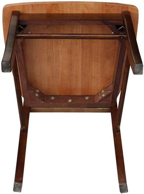International Concepts Set of Two X-Back Dining Chair, Pecan - LeafyLoom