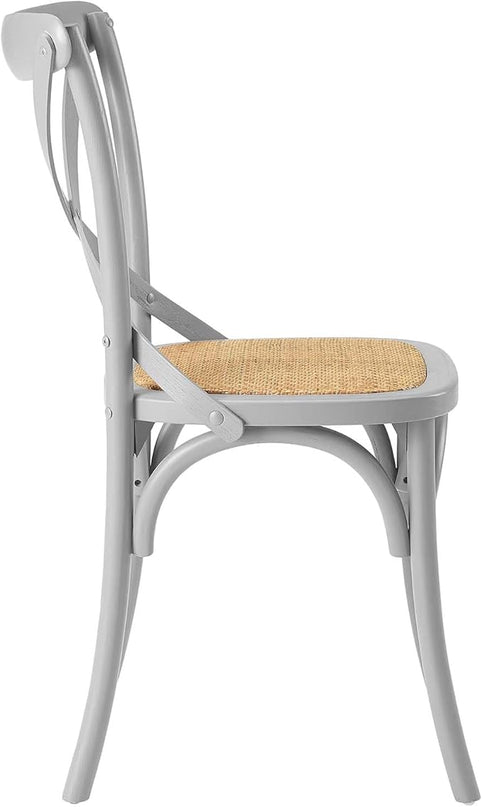 Modway Gear Side Set of 2, Two Dining Chairs, Light Gray - LeafyLoom