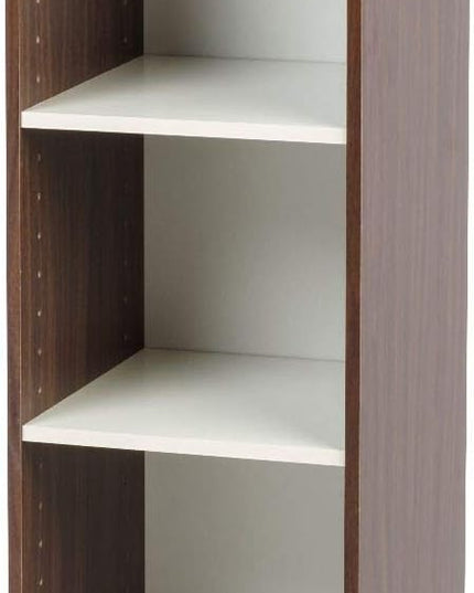 3-Tier 12" Wide Cubby Storage Bookshelf with Adjustable Shelves, Sturdy Versatile Easy Assembly Stackable Storage Shelf for Saving Space, Walnut Brown/White - LeafyLoom