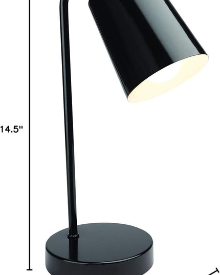 Newhouse Lighting NHDK-OS-BK Oslo Contemporary Desk Lamp with LED Bulb Included, Black - LeafyLoom