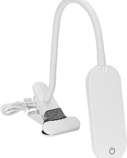 Clina USB Desk Lamp, LED Touch Switch Tattoo Eye Nail Art Desk Light Dimmer USB for Office Reading Relaxation Bedtime Tattoo Light Studying (White) - LeafyLoom