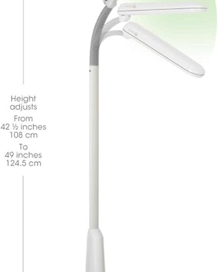 Ott-Lite L24554 Task Plus High-Definition 24-Watt Floor Lamp,Plastic, Dove Grey - LeafyLoom