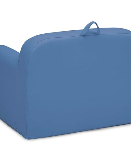 Delta Children Personalized Cozee Chair - Customize with Name – Foam Kids Chair for Ages 18 Months and Up, Indigo - LeafyLoom