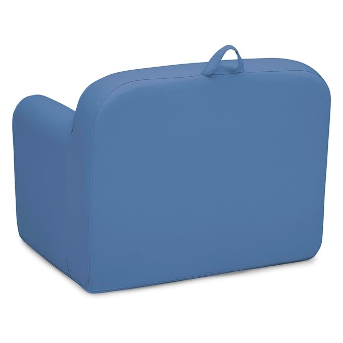 Delta Children Cozee Chair -Foam Kids Chair for Ages 18 Months and Up, Indigo - LeafyLoom