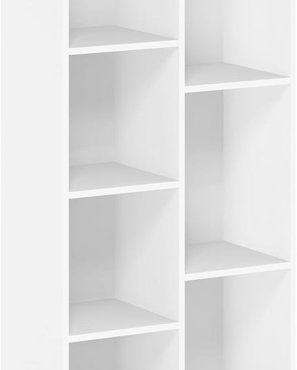 Furinno Luder Bookcase / Book / Storage , 7-Cube, White - LeafyLoom