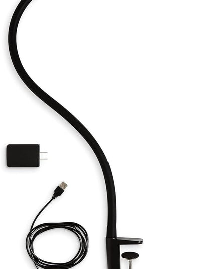 Reliable UberLight Flex 3200TL Task Light – LED Portable Desk Light with Clamp, USB Connection, 26.5” Flexible Gooseneck, 270° Rotational Head, 9 Light Settings, and up to 60,000 Hours of Use (black) - LeafyLoom
